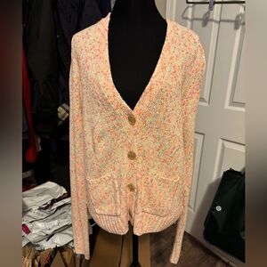 NWT Confetti Multicolor Button-Up Women's Cardigan Sweater